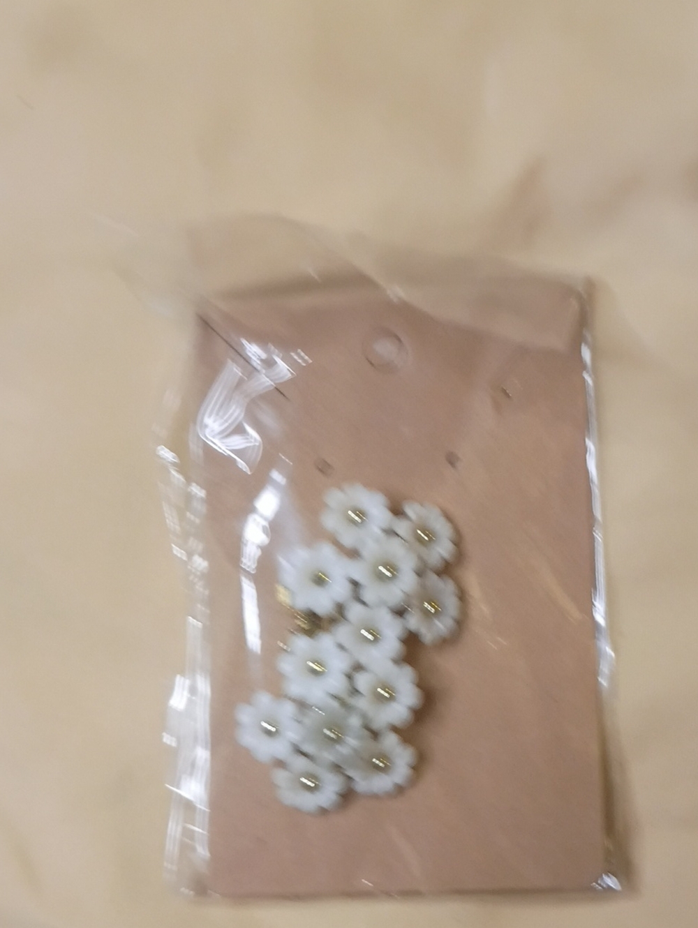 White Floral Beaded clip On Earring Set